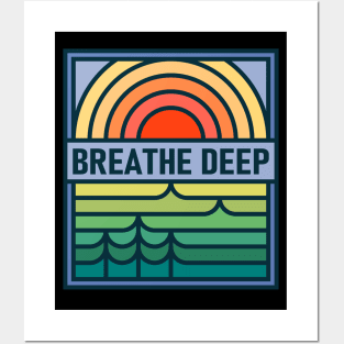 Nature inspiration: Breathe Deep (retro colors and design) Posters and Art